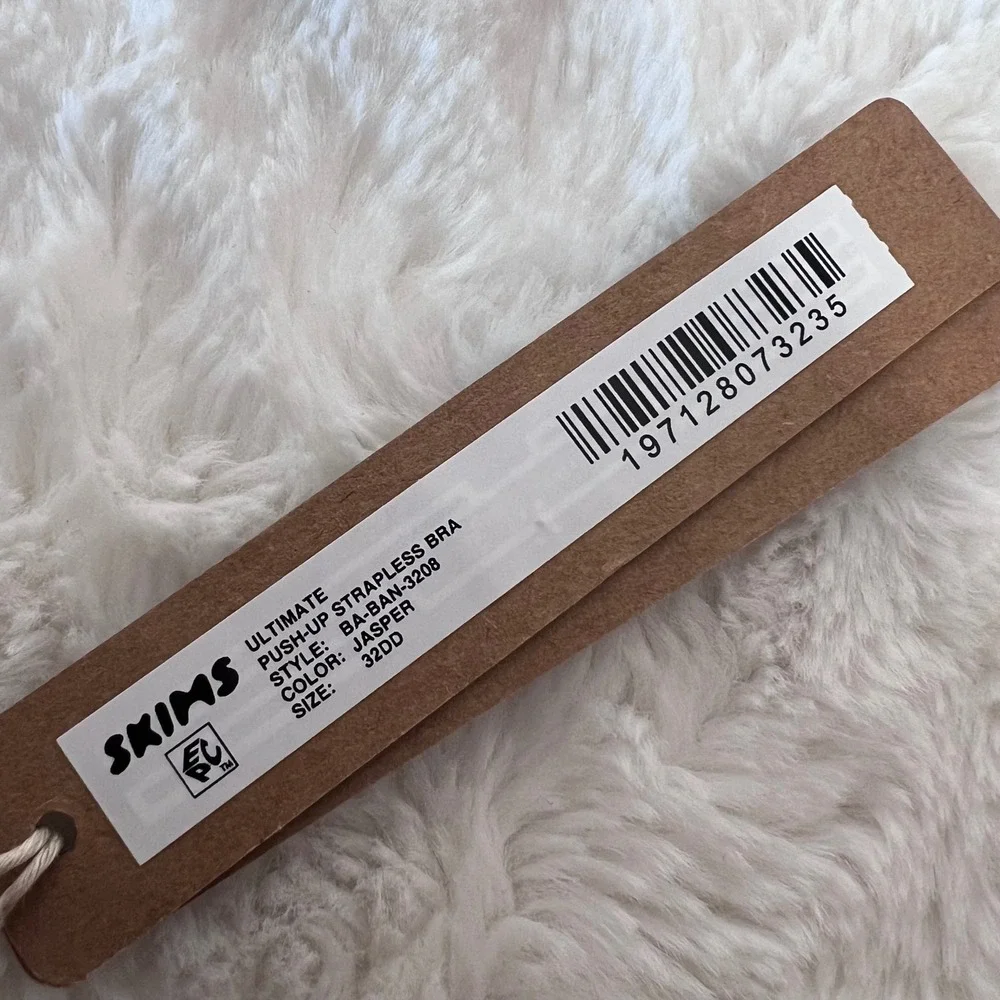 SKIMS Women's Ultimate Push-Up‎ Strapless Bra Jasper Brown 32DD BA-BAN-3208 NWT